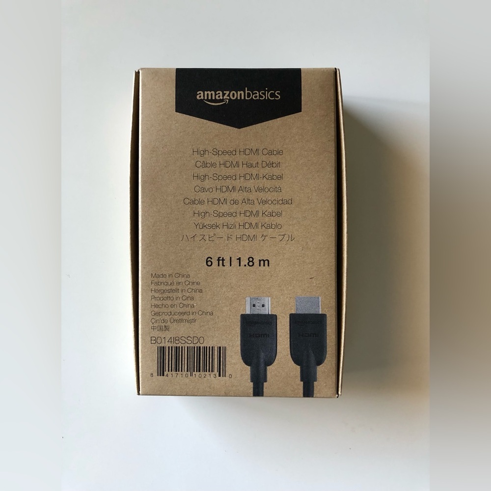 AmazonBasics High-Speed HDMI Cable 6 ft Black